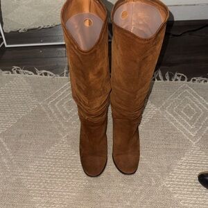 Free People Tan Over the Knee Boots